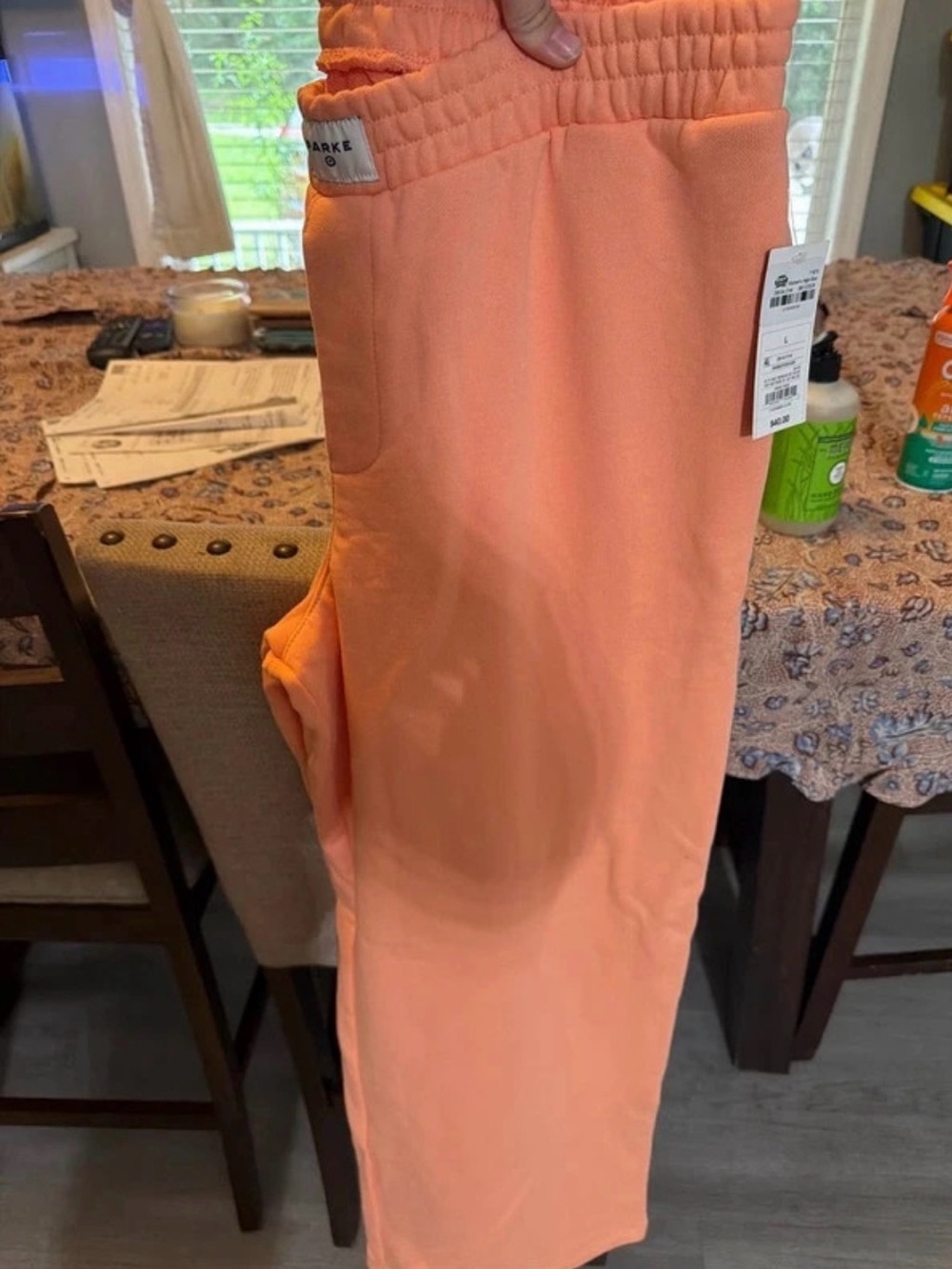 Women's Straight-Leg Pull-On Pants in Peach by Marke